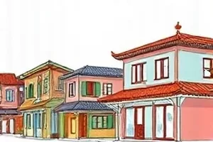 韩国动漫主推作品《潮汐记事簿》横版场景：少女站在退潮的礁石上