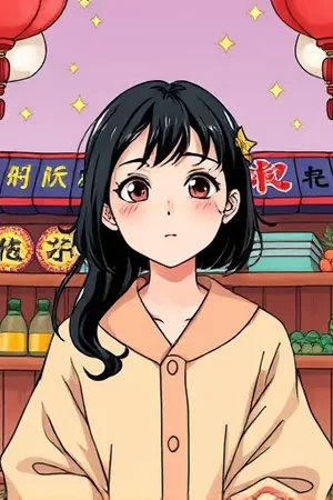 韩国动漫《折线人生》竖版海报，深夜写字楼里亮着的格子间