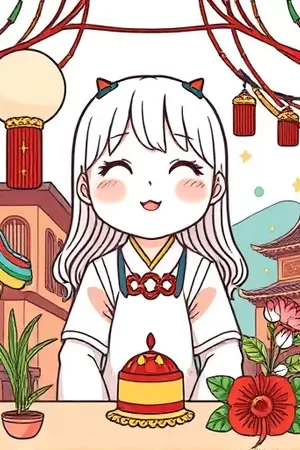 韩国动漫《荞麦色夏天》竖版海报，风吹过金黄色的荞麦田
